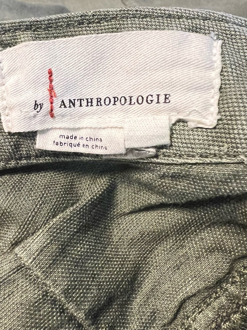 Anthropologie Asha Bib Utility Overalls Jumpsuit Army Green Sz M Linen Blend - Picture 5 of 8